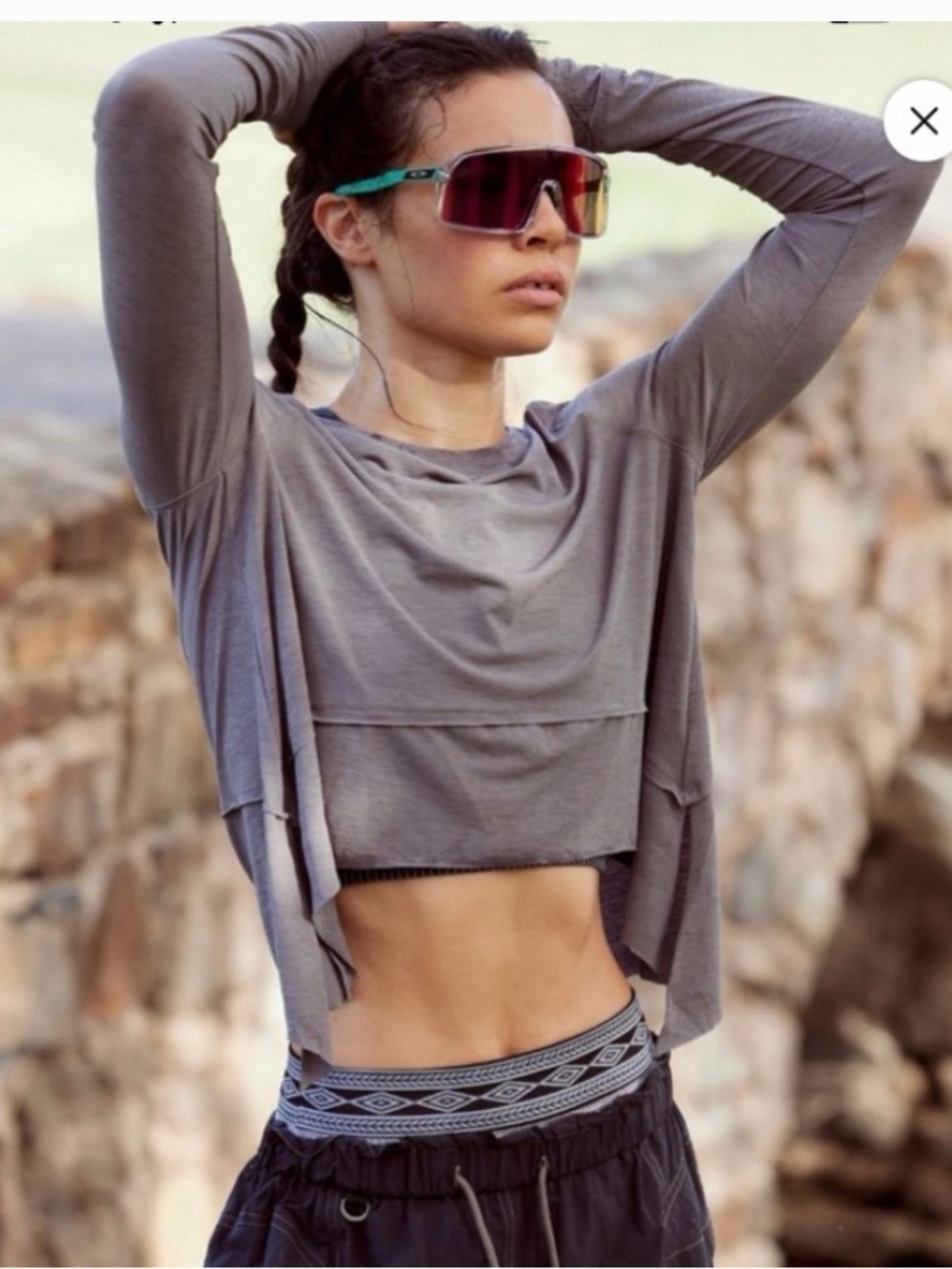 FP Movement by Free People Gray Tempo UV Protection Longsleeve Size XS